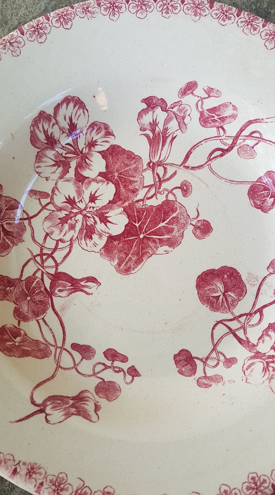 Set of 3 plates in Iron Earth Gien model Capucines