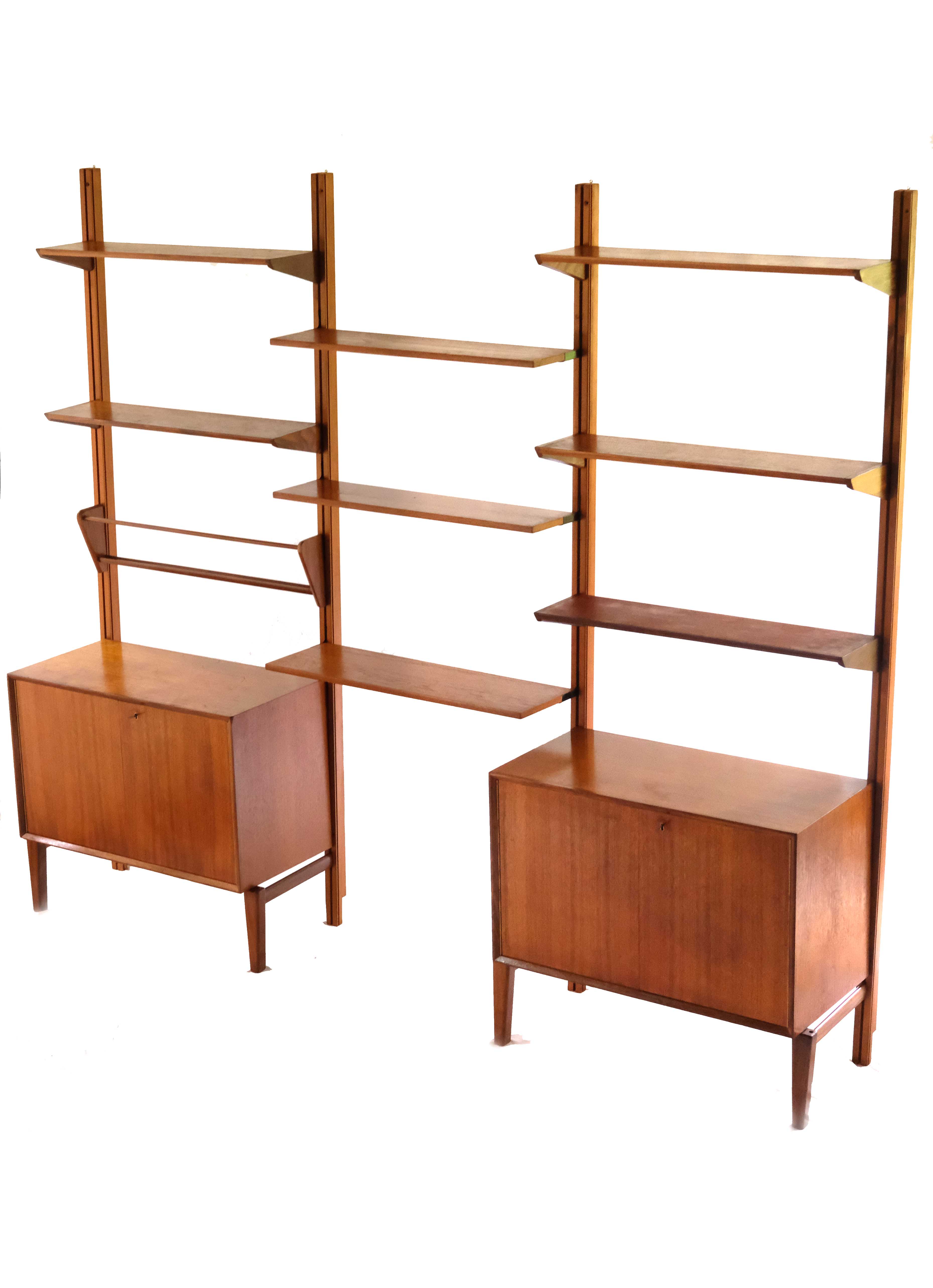 Mid-Century Danish Modern Teak Wall Unit System, 1970's