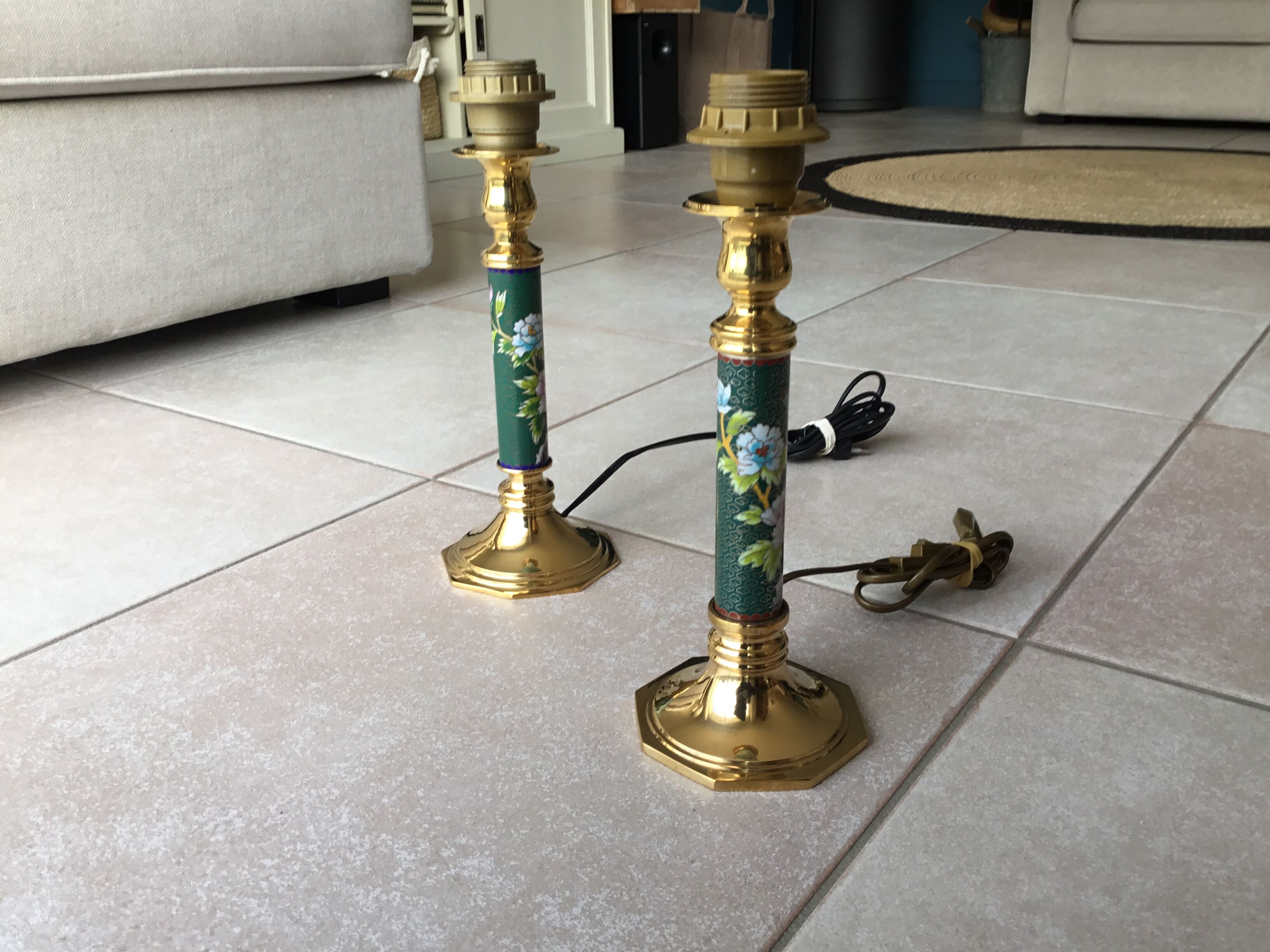 Two lamp bases