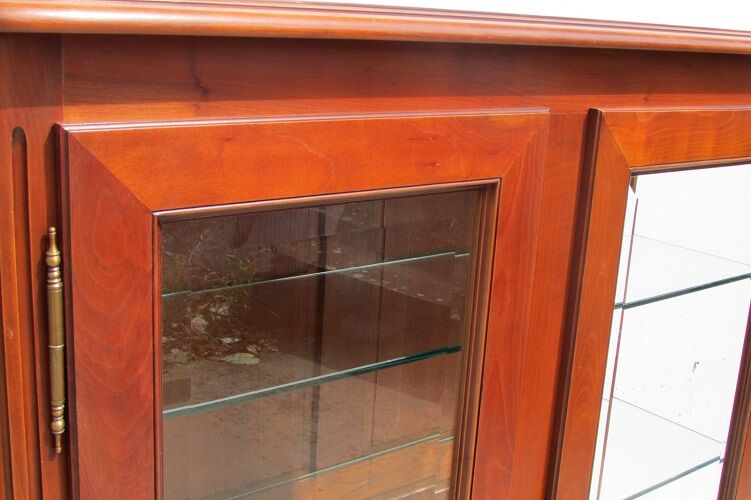 Louis Philippe library showcase in cherry