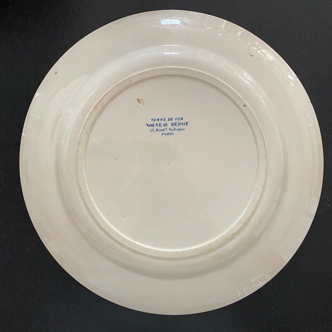 Earth of Iron Flat Flat Round Dish