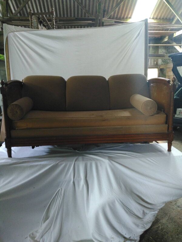 banquette cannée style Louis XVI