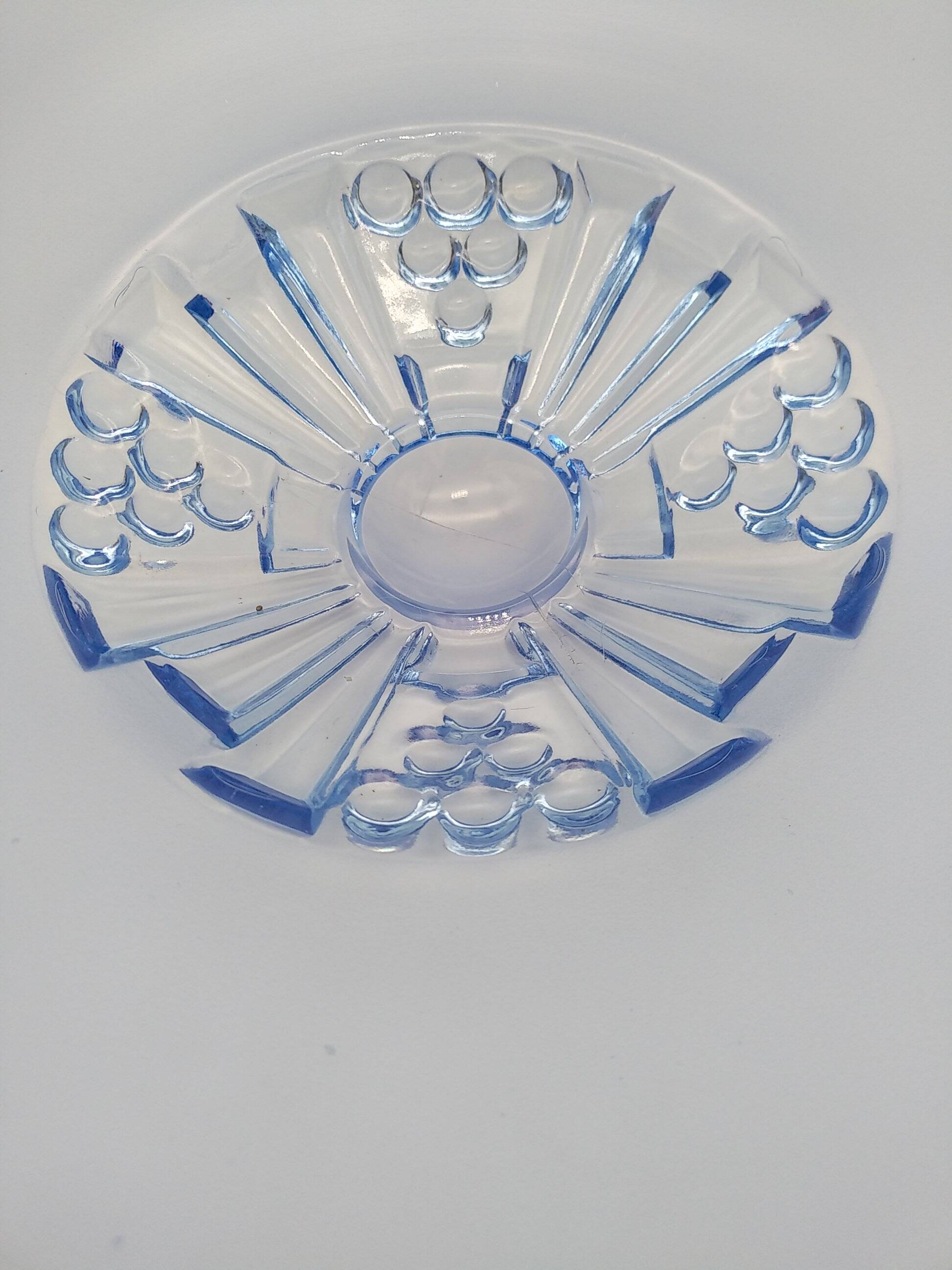 Blue art deco washbasin pendant light. sevb 284.
