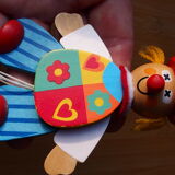 Old toy, articulated wooden puppet
