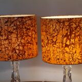 Pair of crystal lamps model RD477 by Carl Fagerlund