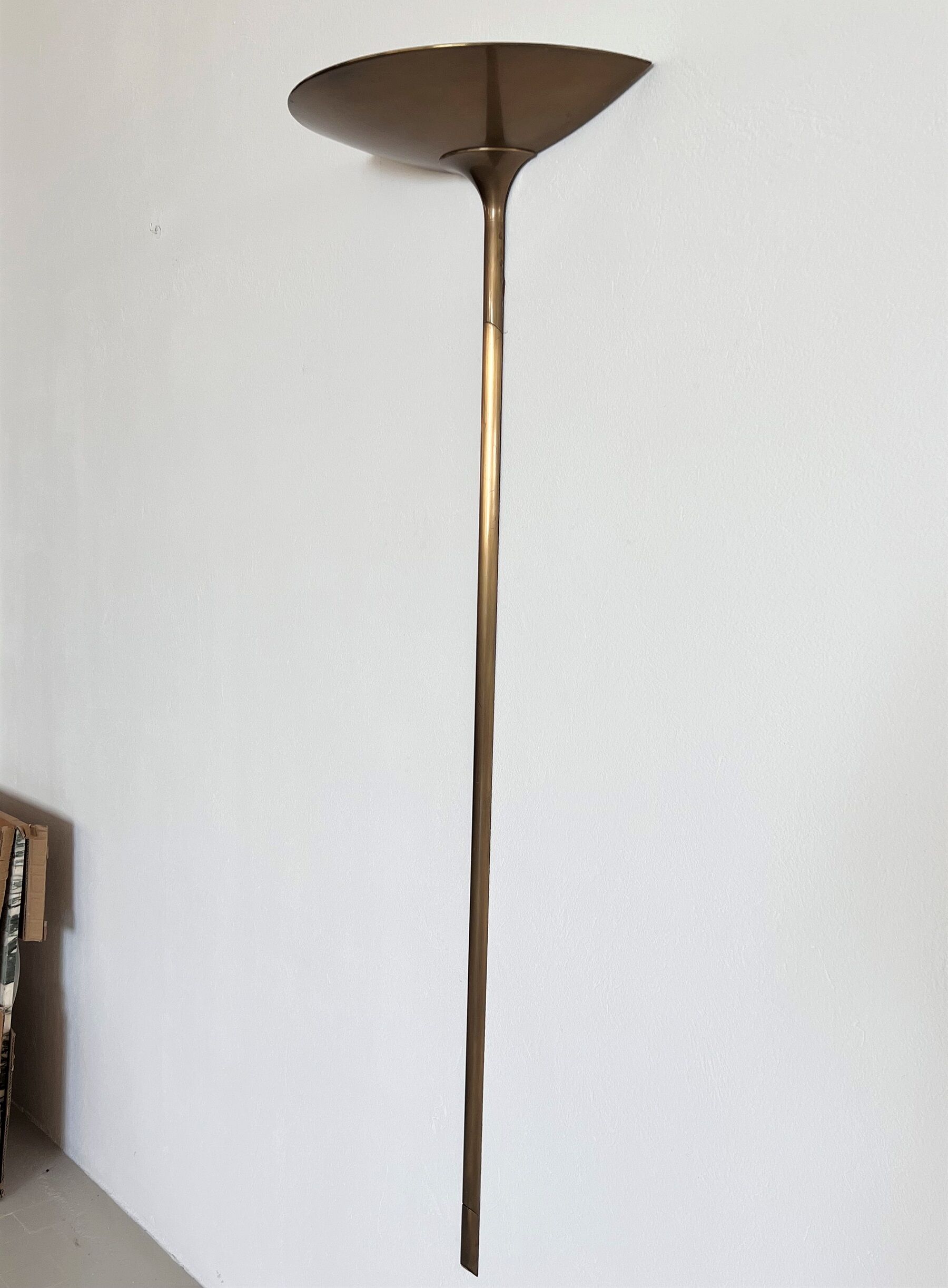 Florian Schulz Vintage Wall Sconce in Brushed Brass, 1970s