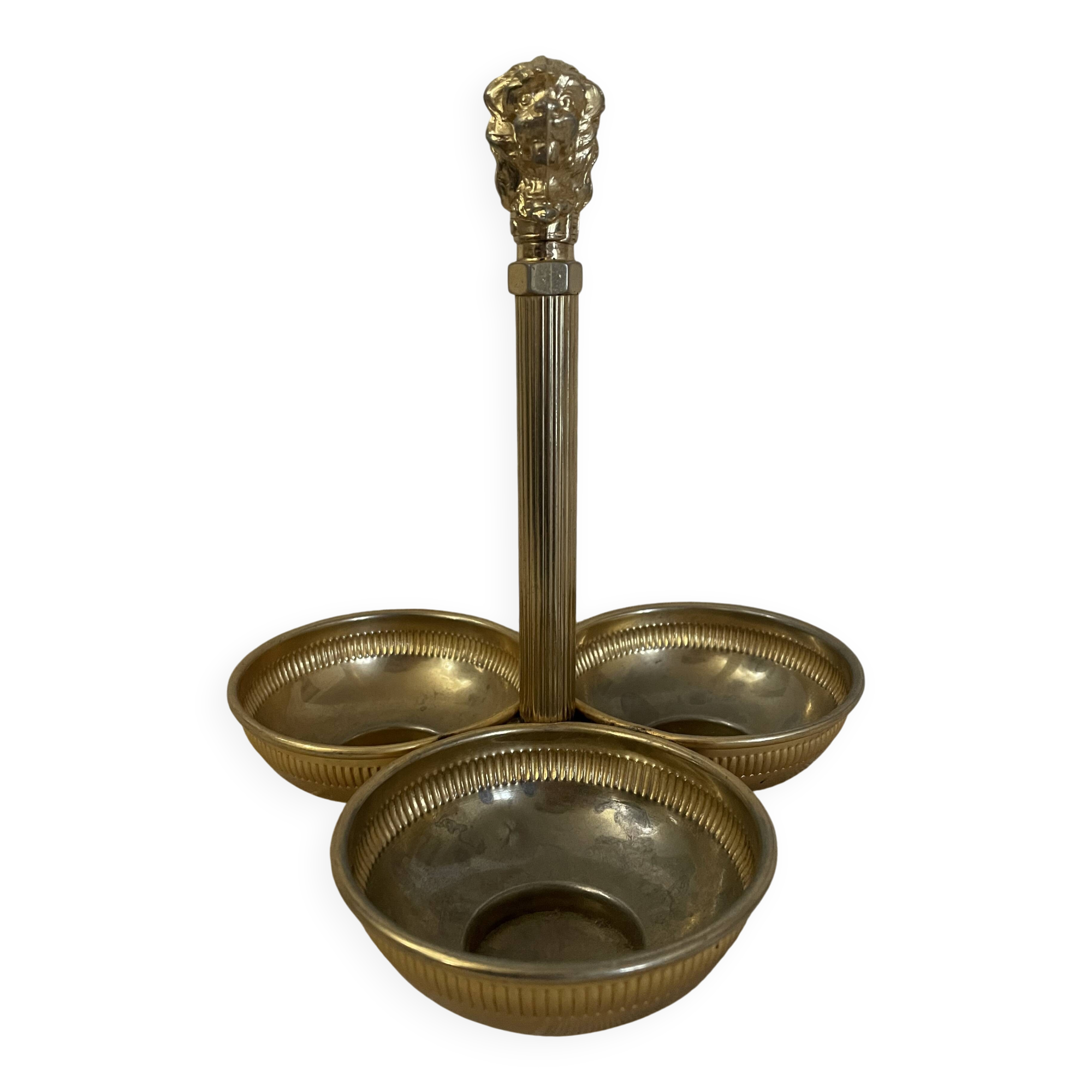 Vintage brass gold aperitif server