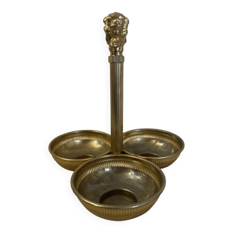 Vintage brass gold aperitif server