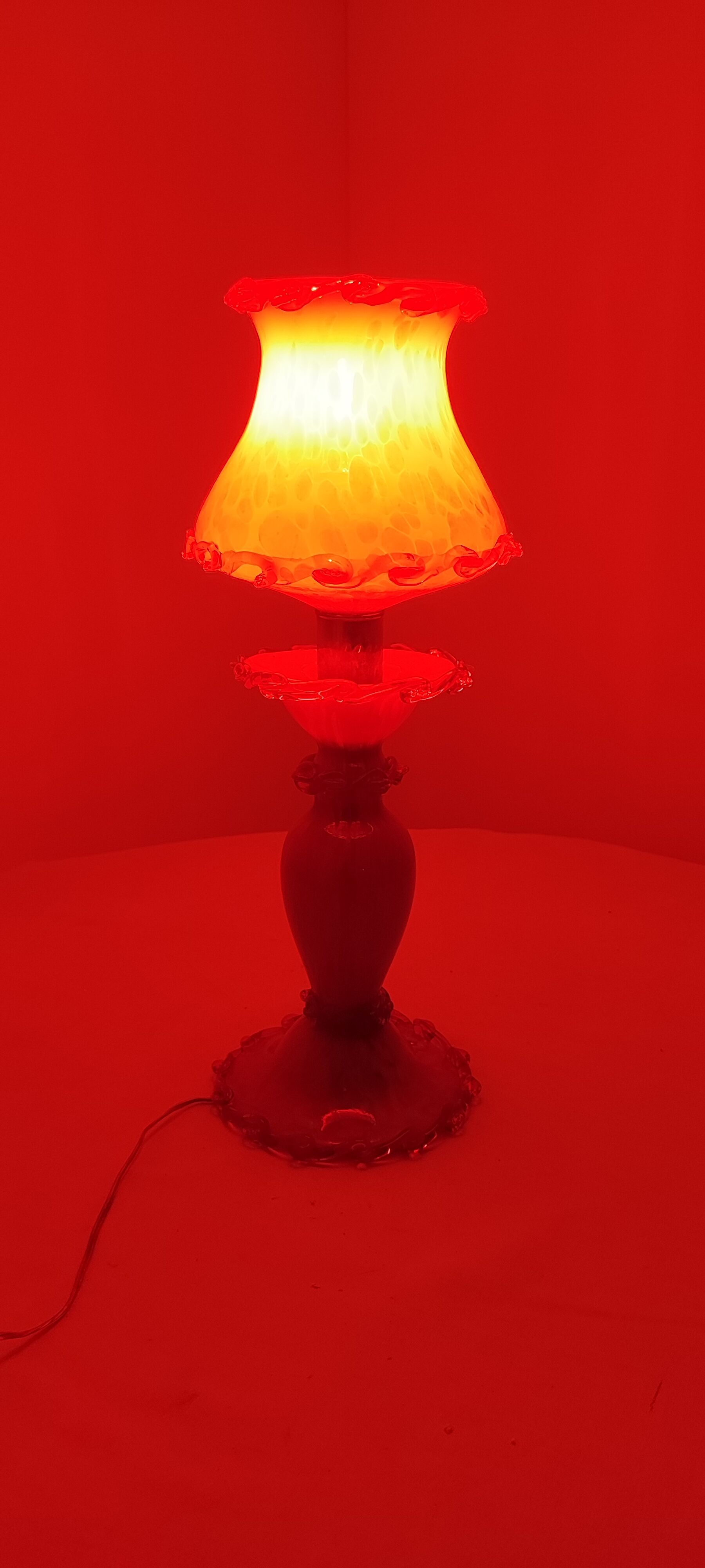 Murano glass table lamp. Italy, 1980