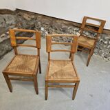 3 chaises style Pierre Cruège 1940 1950