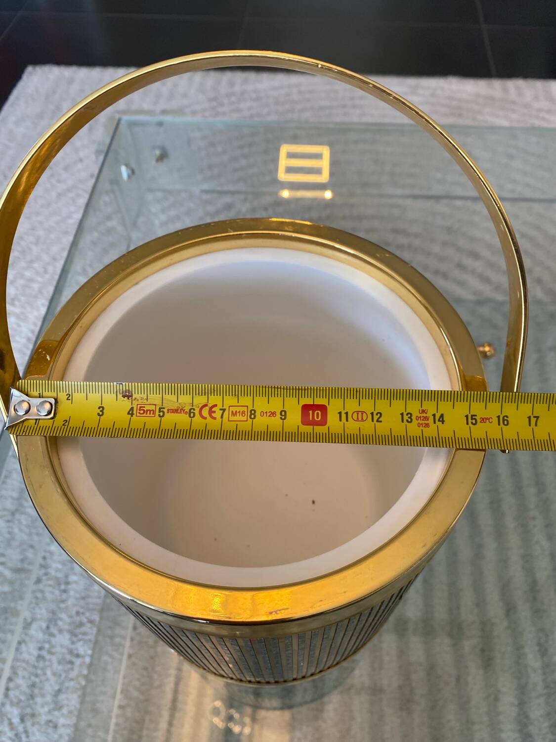 Vintage Hollywood Regency Gold Ice Bucket