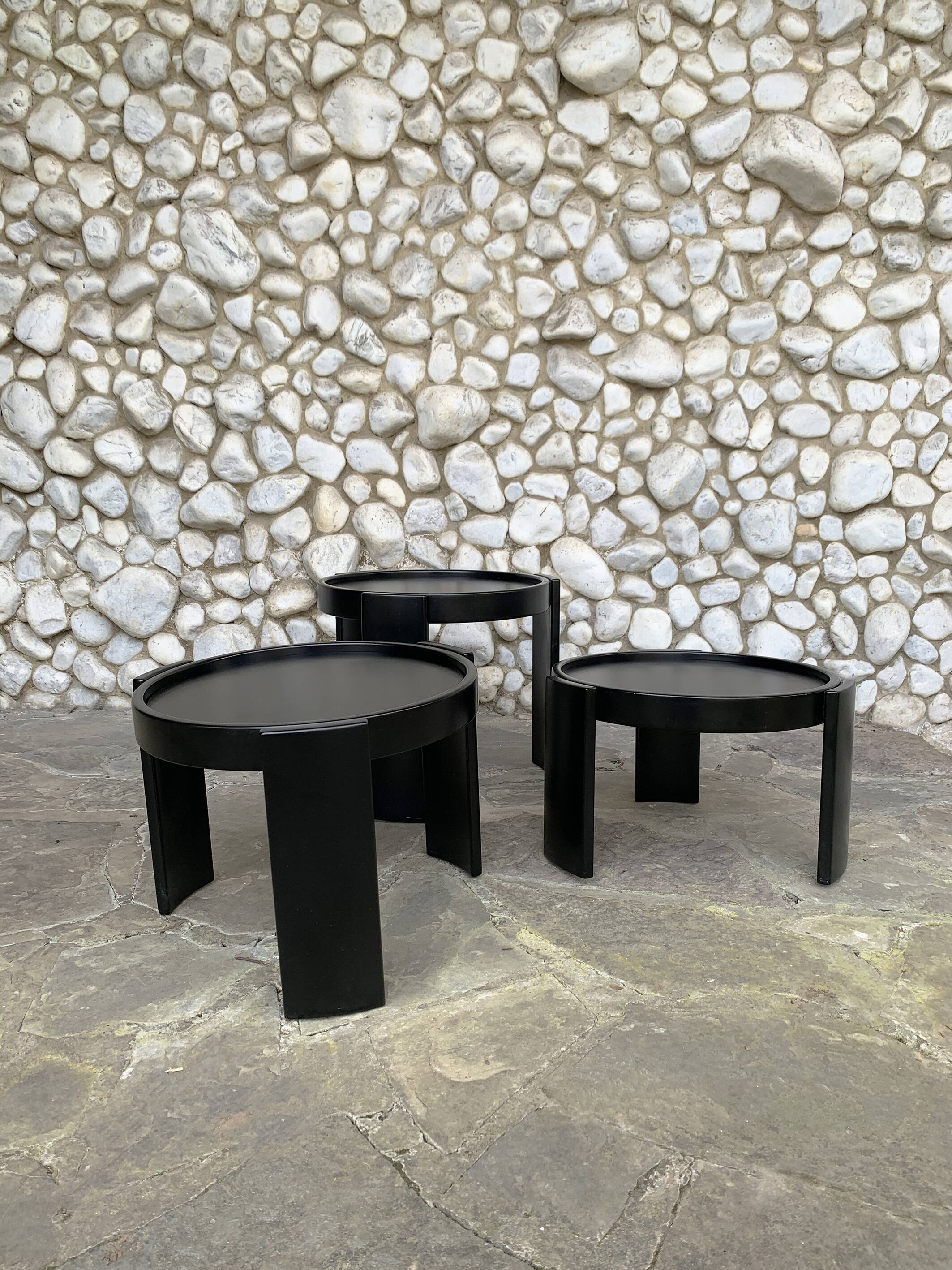 Nesting Tables 780/783 Gianfranco Frattini for Cassina, 1960