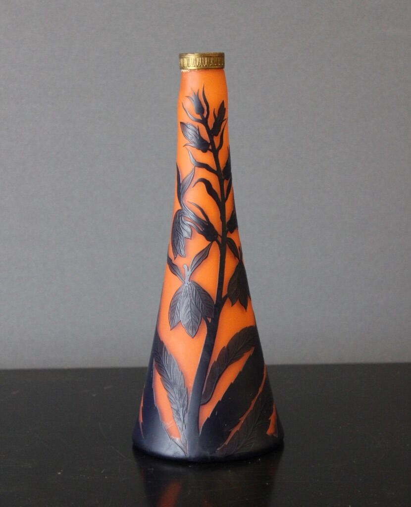 Glass paste vase by Richard circa 1920