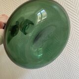 Carafe en verre verte forme bombée