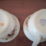 Tasses porcelaine mésanges bleues