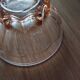 6 vintage pink glass dessert bowls
