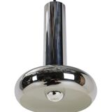 Space Age chrome pendant lamps / Mid-century modern design / 1960s / 1970s / Set of 2