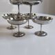 Set de 6 coupes a glace en métal chromé