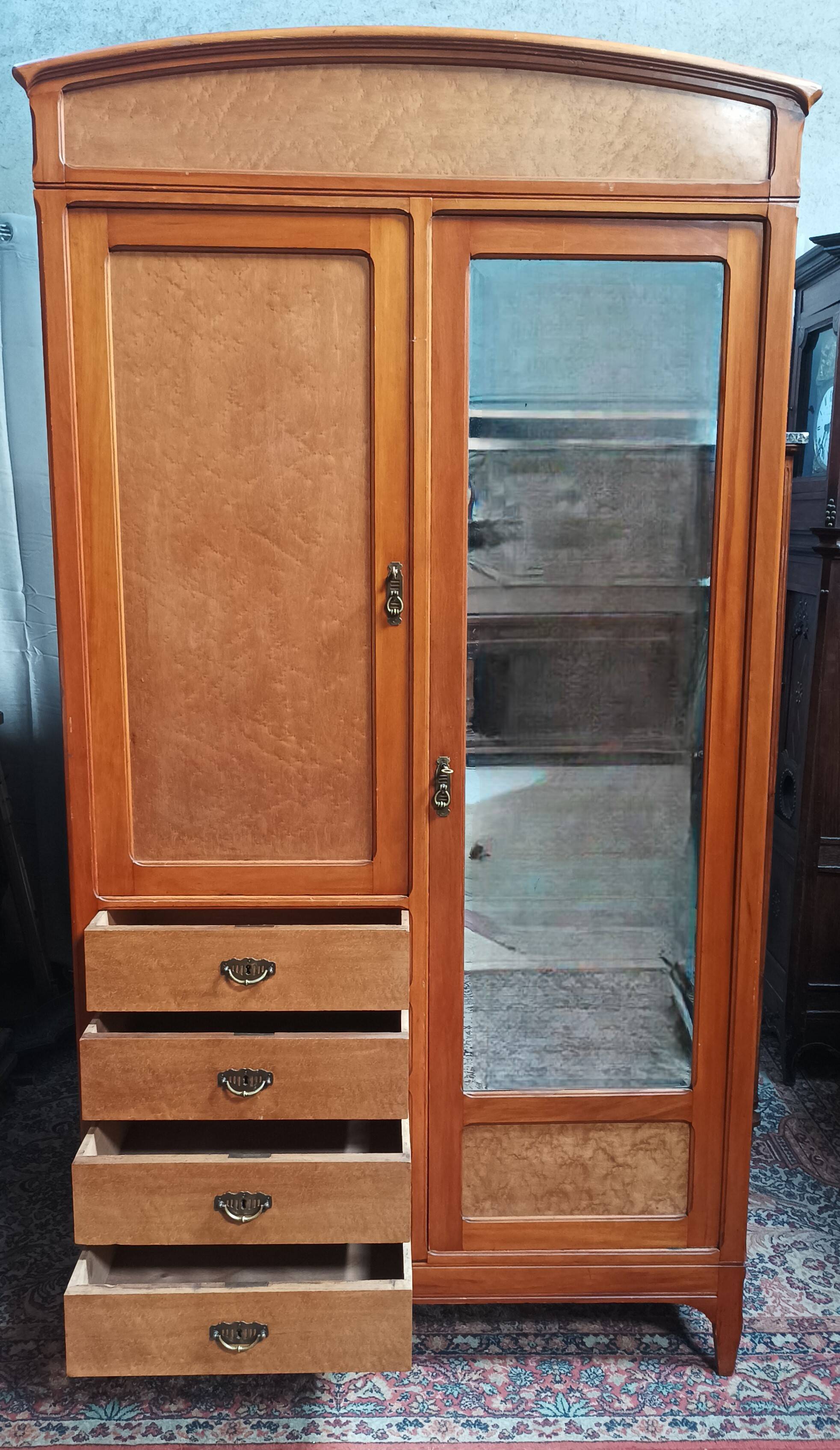 1930s beechwood wardrobe