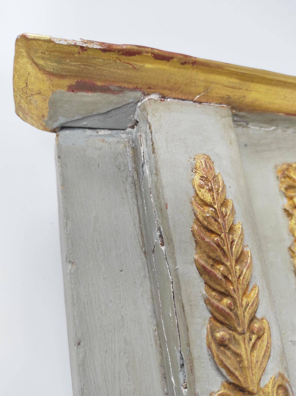 Antique "Restoration" period mirror with under-glass painting circa 1830