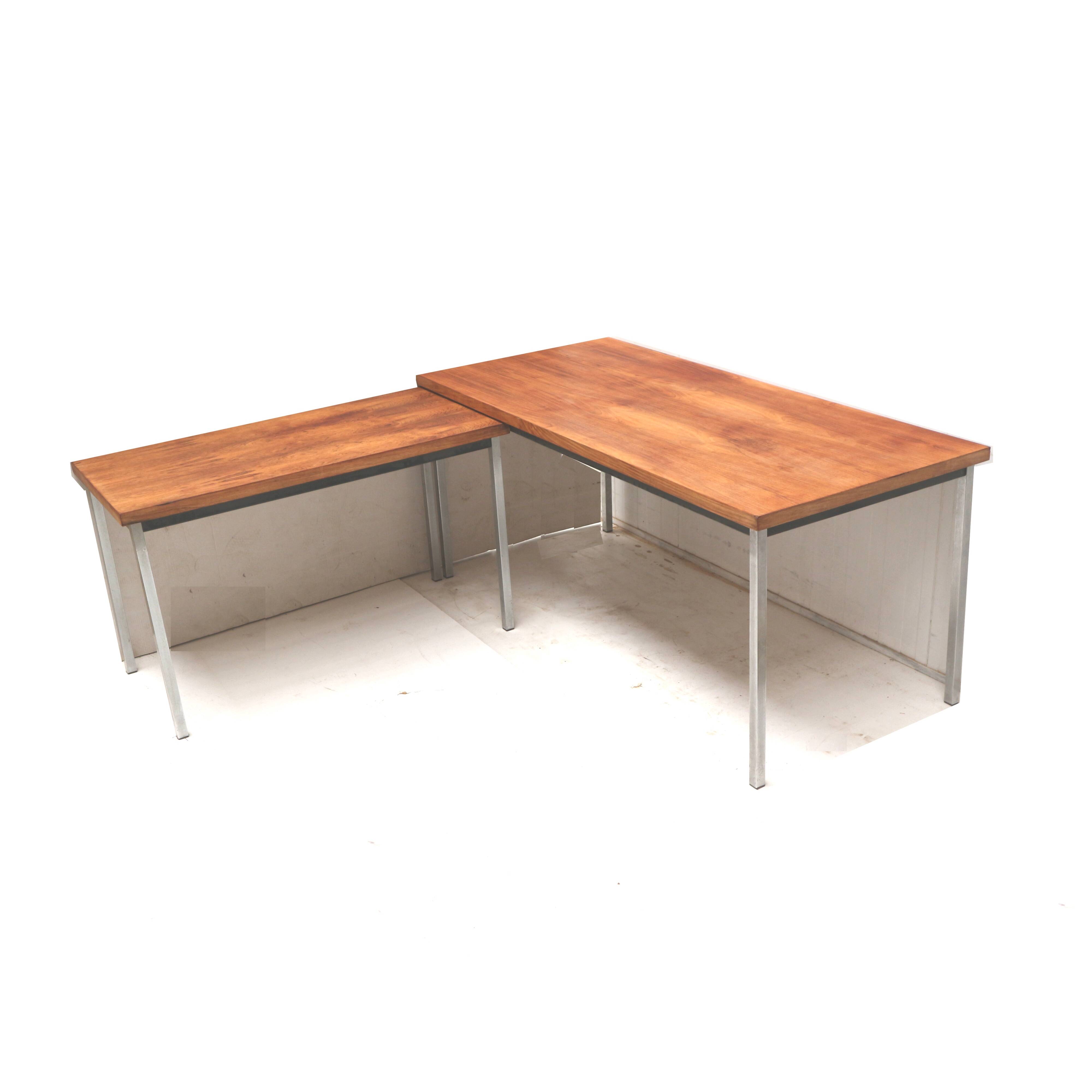 Vintage rosewood corner desk by Nipu made in the 1960s