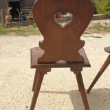 Set of 4 solid oak chairs "Alsatian style" - 20th century