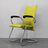 1970s German Tubular Armchair or Desk Chair, Restored