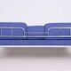 Bauhaus Blue Chrome Sofa, Czechia, 1930s