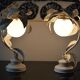 Vintage lampes des années 70 design florale