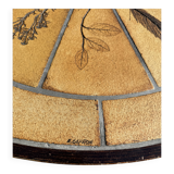 Oval coffee table Roger Capron model Herbier