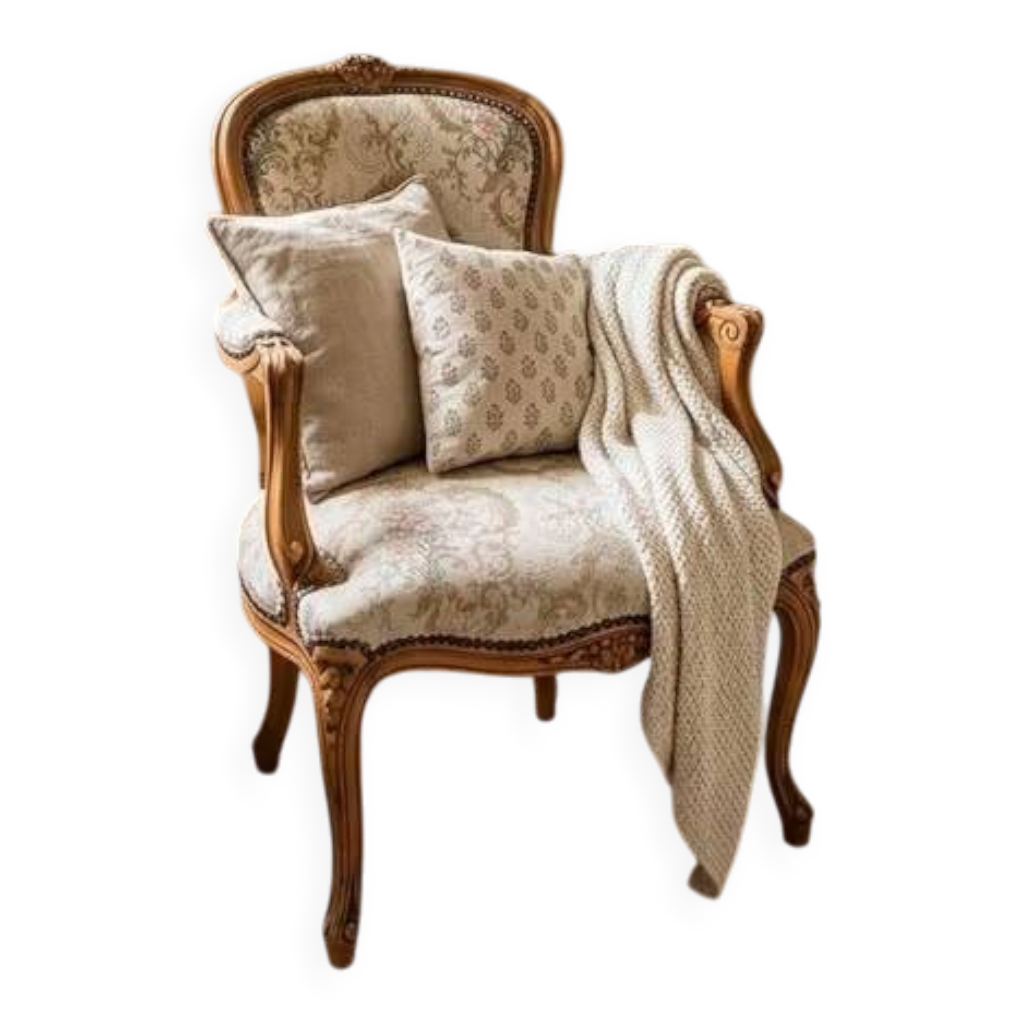 Fauteuil cabriolet de style Louis XV