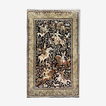 Ghoum silk carpet 104x162cm