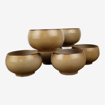 Stoneware bowls x6 - Atelier Saint Simon