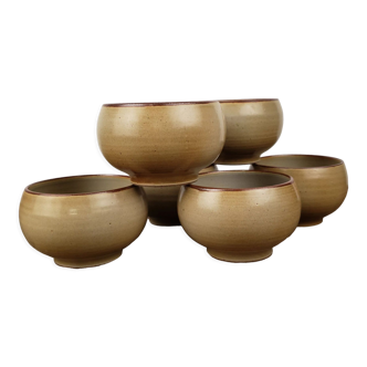 Stoneware bowls x6 - Atelier Saint Simon