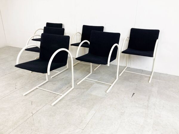 Chaises de salle à manger postmodernes Cirkel par Metaform, années 1980, lot de 6