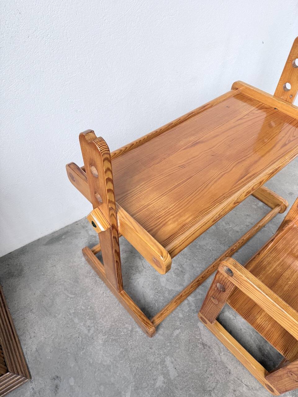 Bureau et chaise enfant pin Bauhaus