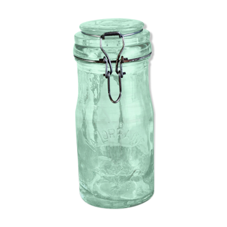 Jar la lorraine in light green glass 1l