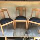 Set of 3 chairs gondoles art deco