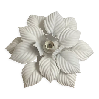 Wall lamp vintage flower matt white