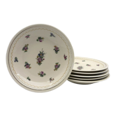 6 assiettes creuses, style écuelle « A.Lanternier & Cie » Limoges
