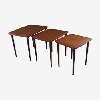 Rio rosewood trundle tables of Scandinavian origin
