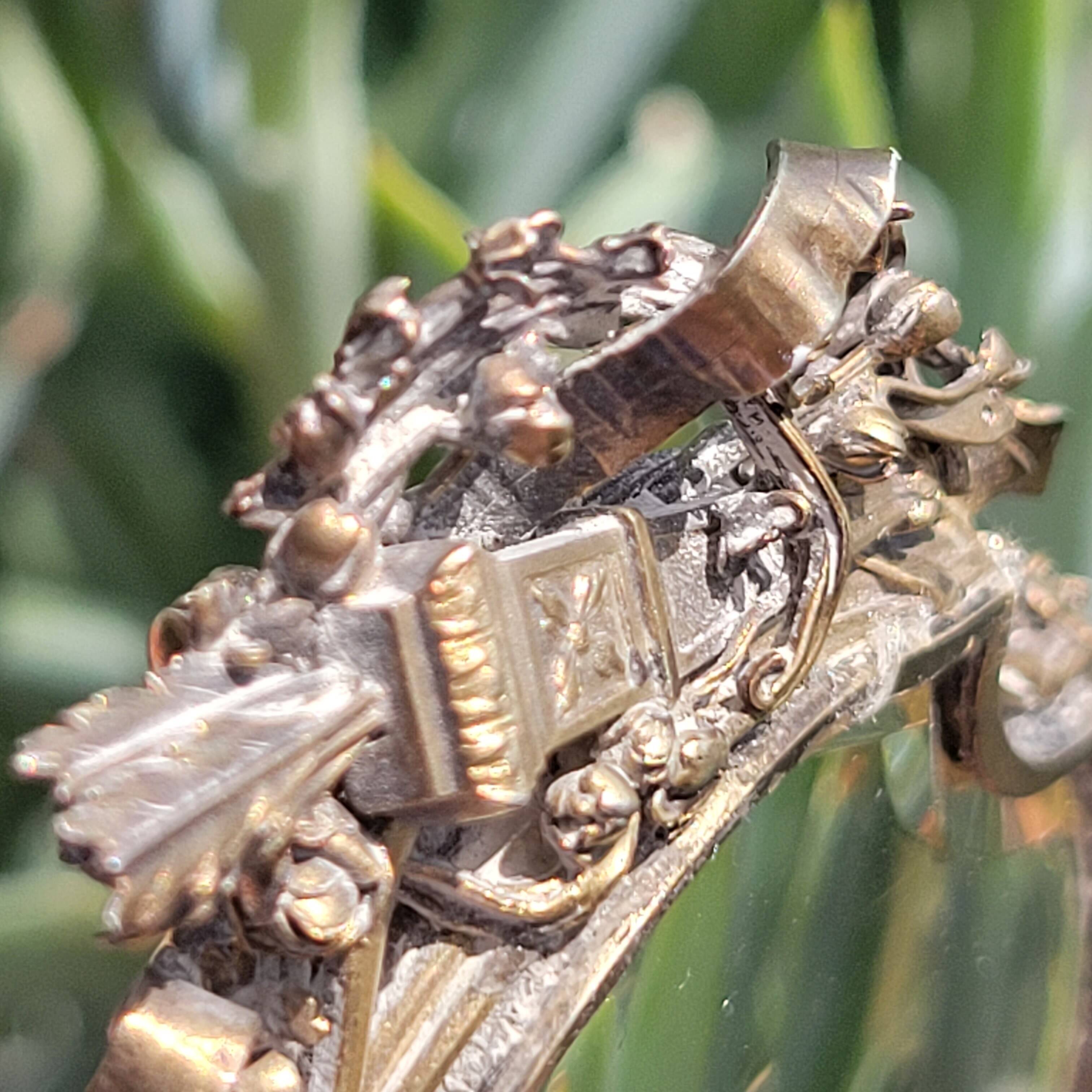 old double-sided hand-held mirror Henri Auguste SOLIÉ 1900