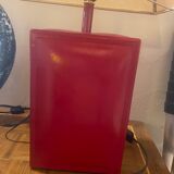 Red leather table lamp