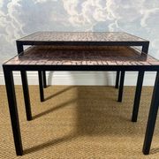 Tables gigognes en cuivre par Herbert Hirche pour Rosenthal, Allemagne, années 1970