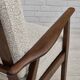 1960s, Danish armchair, refurbished, quality white/grey furniture fabric.