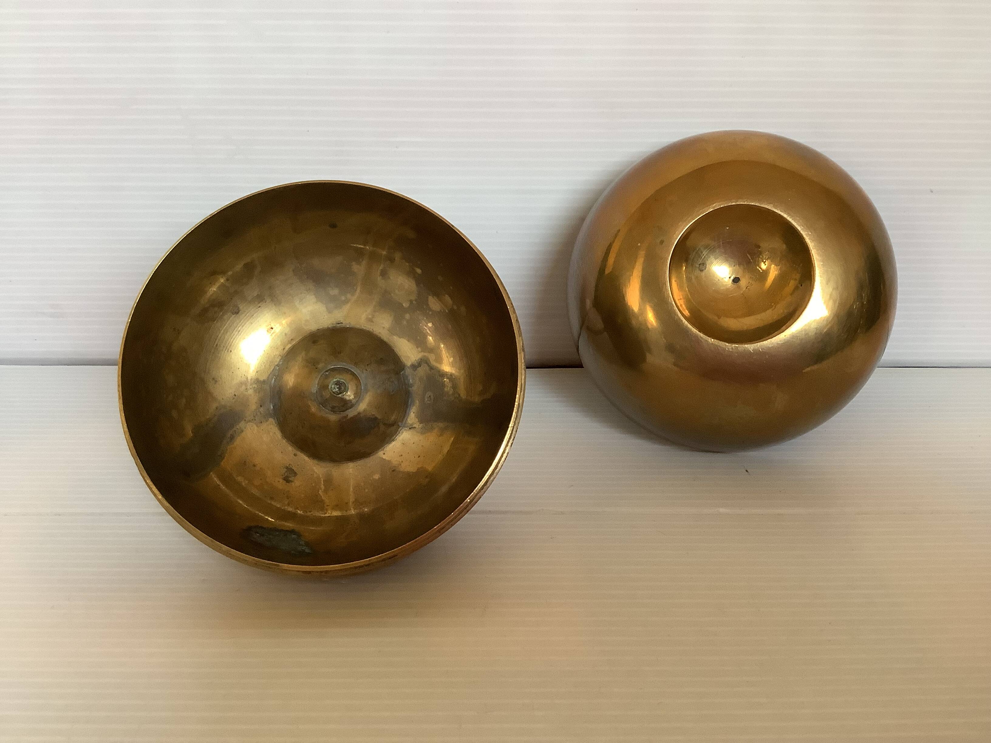 Brass apple catchall box