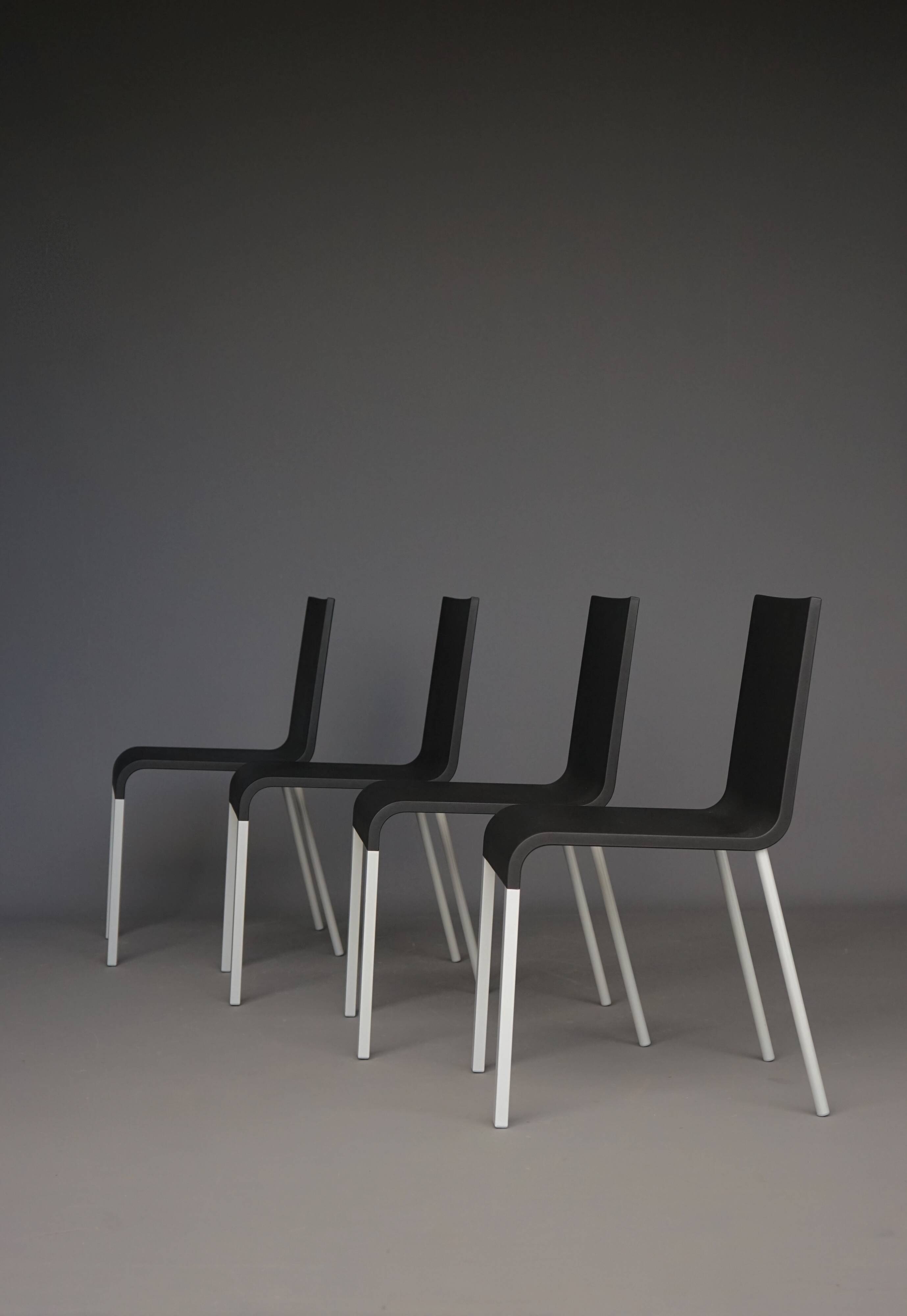 03 Chaises de salle à manger de Maarten van Severen pour Vitra. Lot de 4