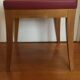 Stool in solid wood, covered with leatherette Burgundy