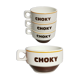 Set of 4 Choky chocolate cup, ceramic vintage pub