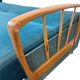 Vintage blue/green fabric sofa bed